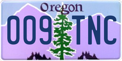 OR license plate 009TNC