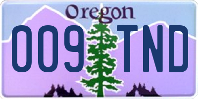 OR license plate 009TND