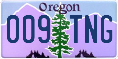 OR license plate 009TNG
