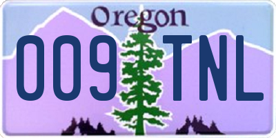 OR license plate 009TNL