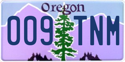 OR license plate 009TNM