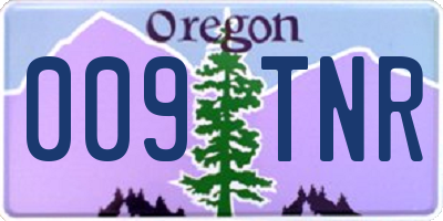 OR license plate 009TNR