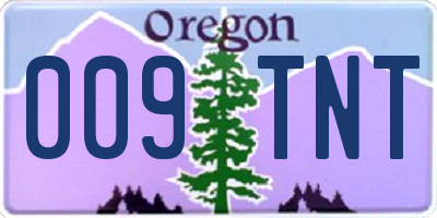 OR license plate 009TNT