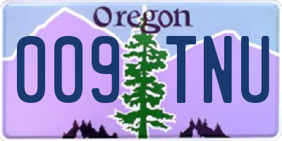 OR license plate 009TNU