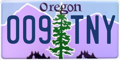 OR license plate 009TNY