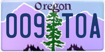 OR license plate 009TOA