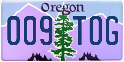 OR license plate 009TOG