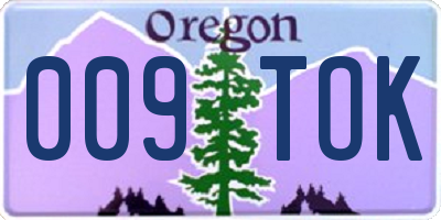 OR license plate 009TOK