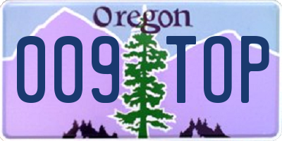 OR license plate 009TOP