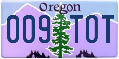 OR license plate 009TOT