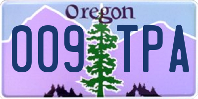 OR license plate 009TPA