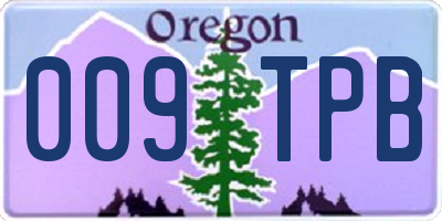 OR license plate 009TPB