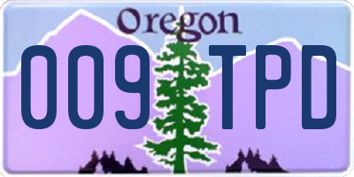 OR license plate 009TPD