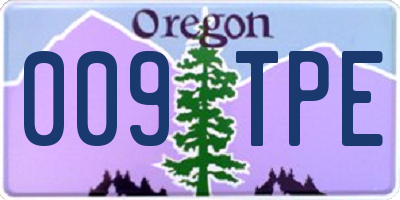 OR license plate 009TPE