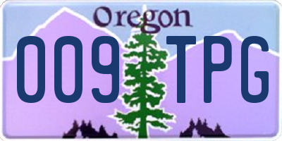 OR license plate 009TPG
