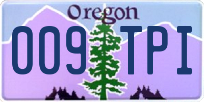 OR license plate 009TPI