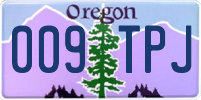 OR license plate 009TPJ