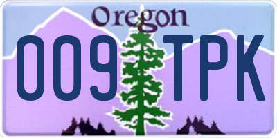 OR license plate 009TPK