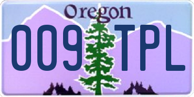 OR license plate 009TPL