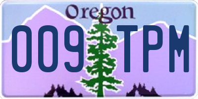 OR license plate 009TPM