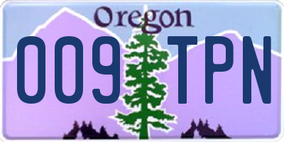 OR license plate 009TPN