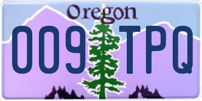 OR license plate 009TPQ