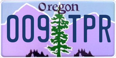 OR license plate 009TPR