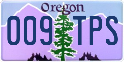OR license plate 009TPS
