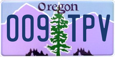 OR license plate 009TPV