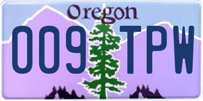 OR license plate 009TPW