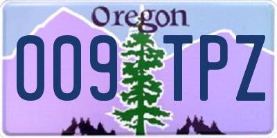 OR license plate 009TPZ