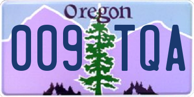 OR license plate 009TQA