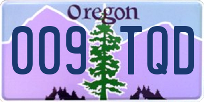 OR license plate 009TQD