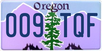 OR license plate 009TQF
