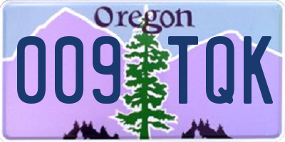 OR license plate 009TQK
