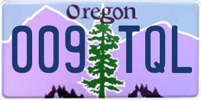 OR license plate 009TQL