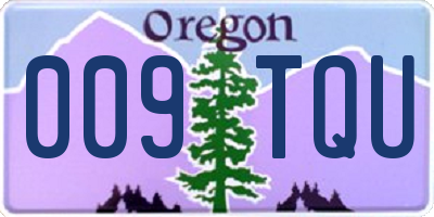 OR license plate 009TQU