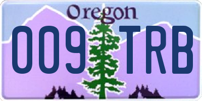OR license plate 009TRB