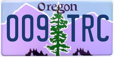 OR license plate 009TRC
