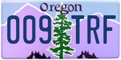 OR license plate 009TRF