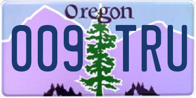 OR license plate 009TRU