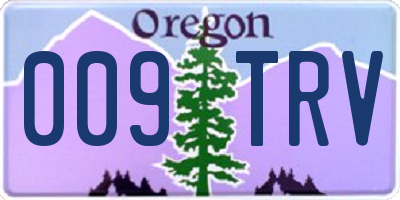 OR license plate 009TRV