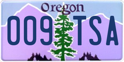 OR license plate 009TSA