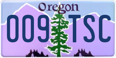 OR license plate 009TSC