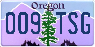 OR license plate 009TSG