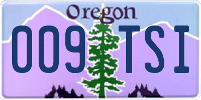 OR license plate 009TSI