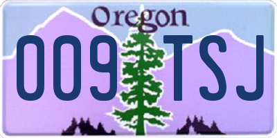 OR license plate 009TSJ