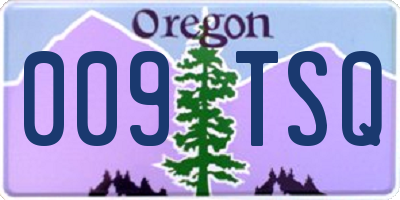 OR license plate 009TSQ