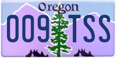 OR license plate 009TSS