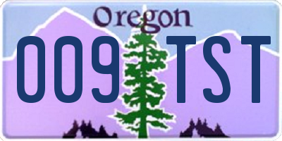 OR license plate 009TST